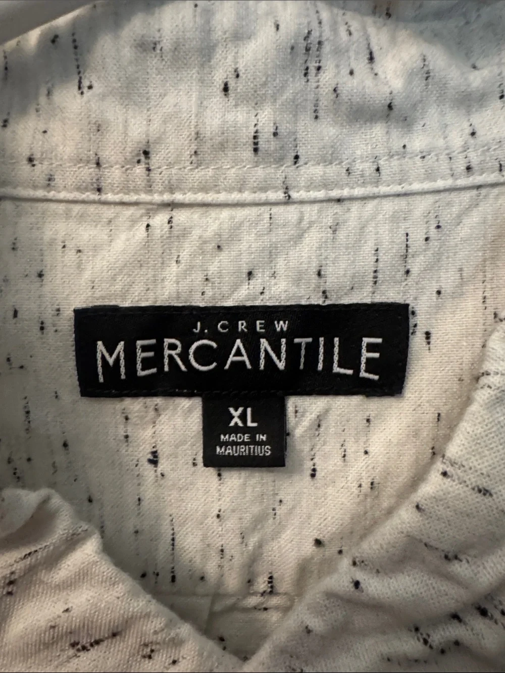 J. Crew White Button-Up Speckled Shirt Jacket